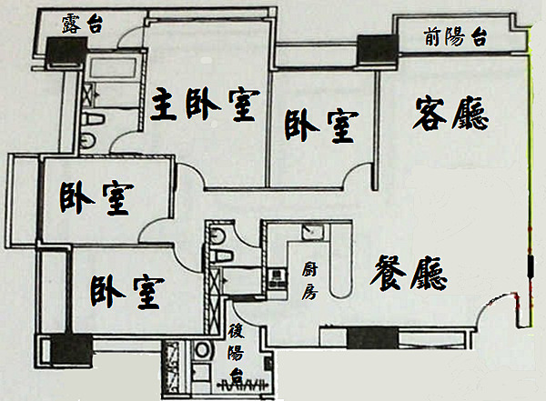 三上家天下A棟標準層格局圖