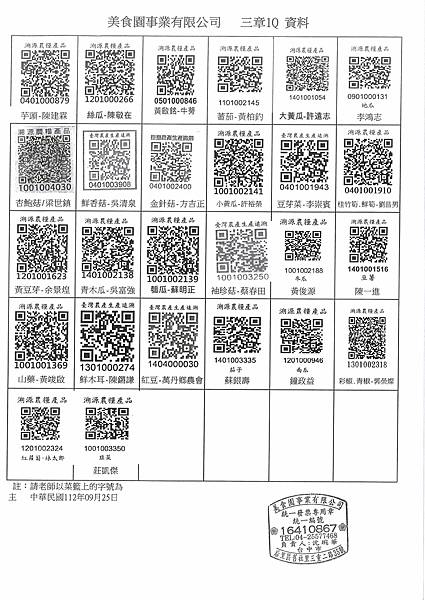 112學年上學期第5週--蔬果食材及豬肉供應資料