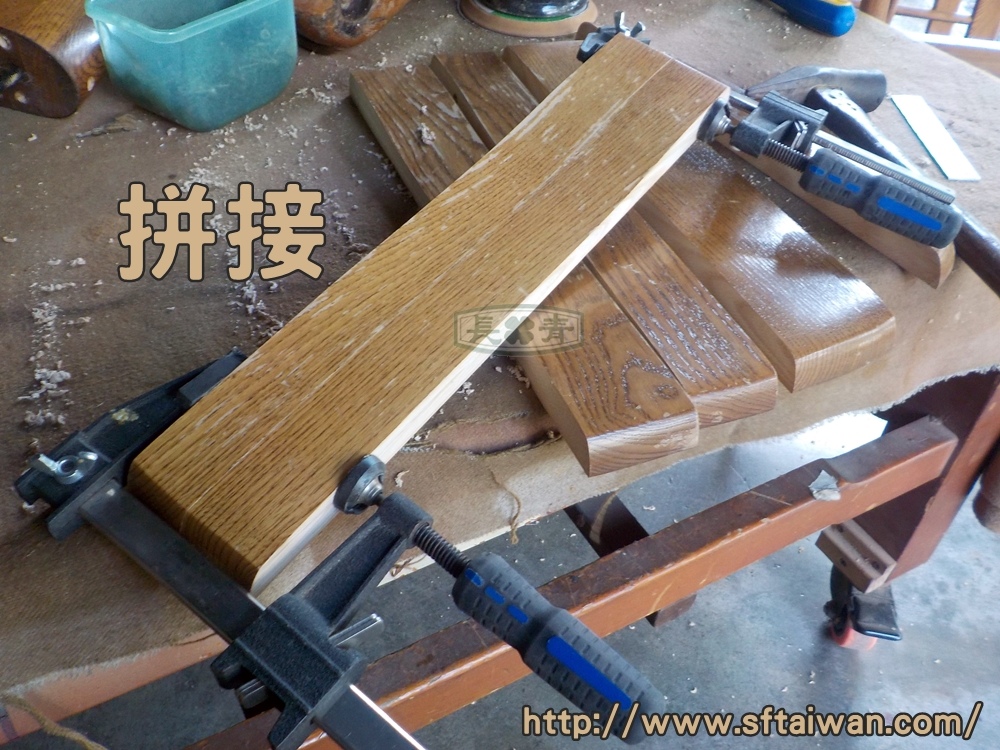 長青傢俱-橡木OAK餐椅椅面脫膠重新拼接 長青傢俱-橡木OAK餐椅椅面脫膠重新拼接