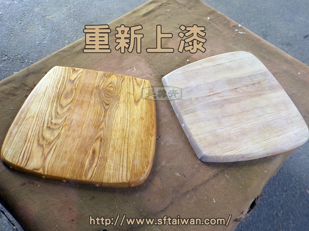 長青傢俱-橡木OAK餐椅椅面脫膠重新拼接 長青傢俱-橡木OAK餐椅椅面脫膠重新拼接