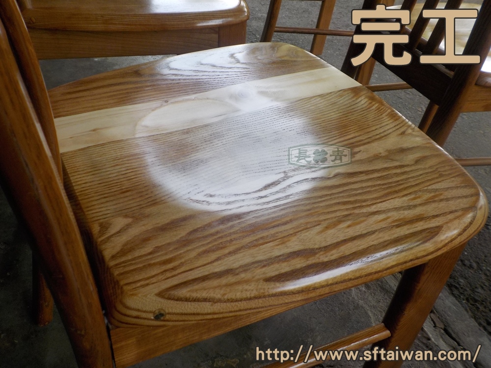 長青傢俱-橡木OAK餐椅椅面脫膠重新拼接 長青傢俱-橡木OAK餐椅椅面脫膠重新拼接