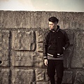 RPTN 2013 A/W Leather Wool Shield Baseball COAT