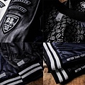 SHADOW 2014-15 秋/冬  Nylon Force Baseball Jacket 尼龍拼皮袖貼布棒球外套