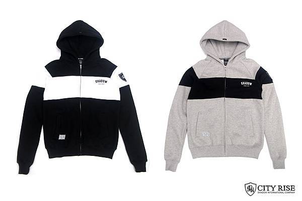 SHADOW 2014-15 秋/冬  Two Tone Hoody Jacket 棉質重磅拼接連帽外套