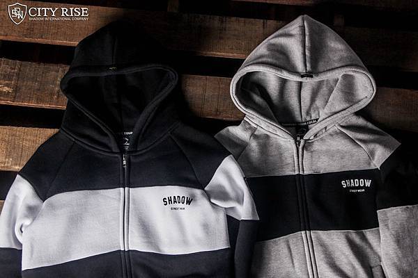 SHADOW 2014-15 秋/冬  Two Tone Hoody Jacket 棉質重磅拼接連帽外套