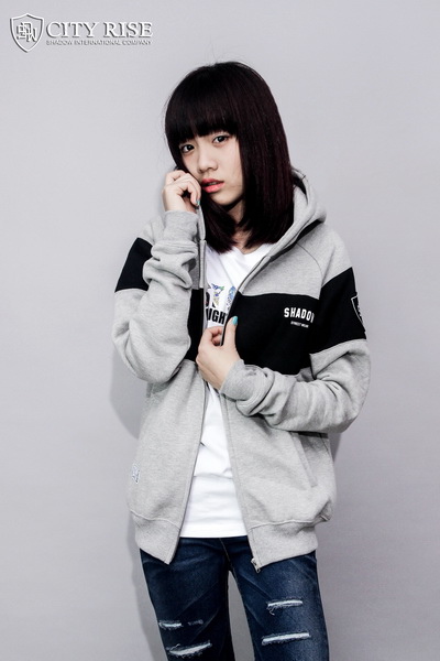 SHADOW 2014-15 秋/冬  Two Tone Hoody Jacket 棉質重磅拼接連帽外套