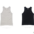 【2016SS Layer Pocket Tank】下弧型假兩件式口袋背心  使用透氣輕薄的二十織純棉製作 於下襬拼接出層次的弧度感 可適於單穿或是搭配著用  材質: 二