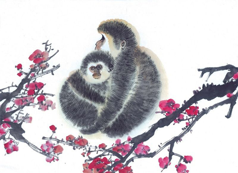 2016年02月08日靈猴相連佑我中華