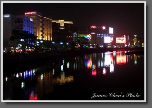 中洲美麗的夜景