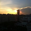 新加坡furama飯店望出去的景色(夕陽)
