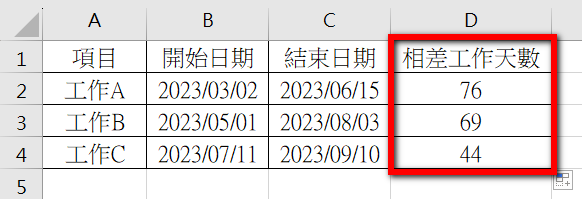 【Excel-函數】計算兩個日期之間的工作天數-NETWOR