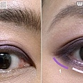 紫色眼影第二步