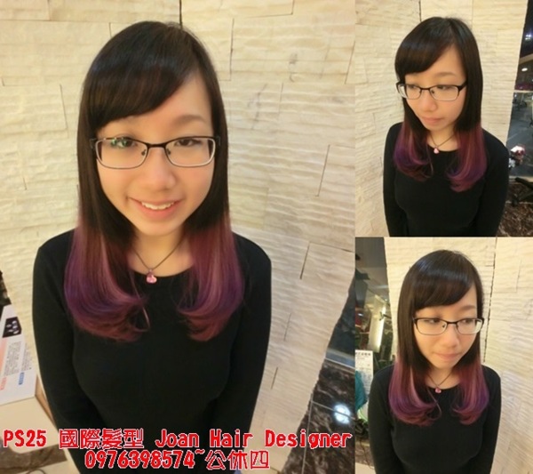 台北西門町染髮推薦 女生髮型 繽紛馬卡龍挑染 PS34國際髮型Joan
