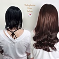 【水晶接髮】抱歉了親愛的、我把妳變得完美，搭配【美式染髮】玫瑰咖啡金的光澤精品色系