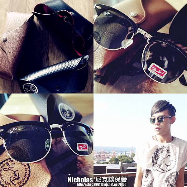 RayBan雷朋-金邊框太陽眼鏡合圖.jpg