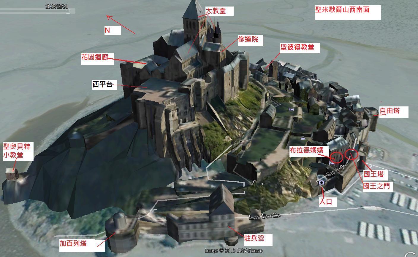 Google 3D Mont St Michel