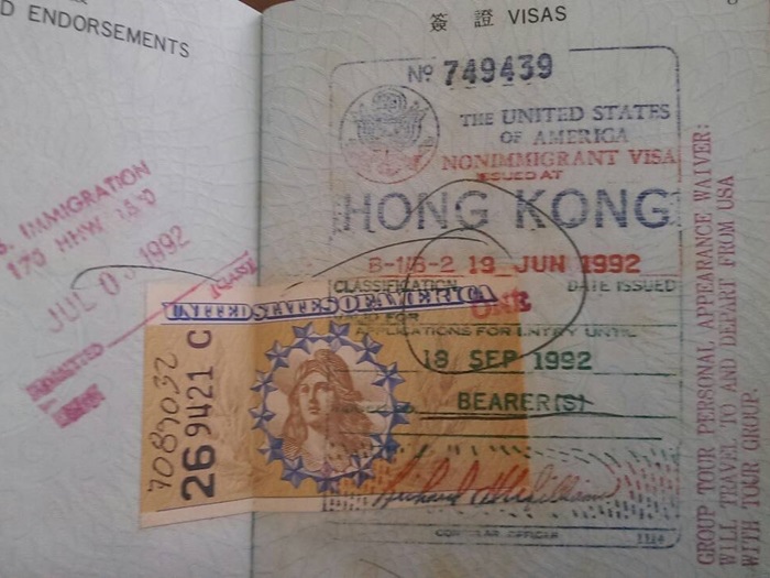 19920918 美國visa