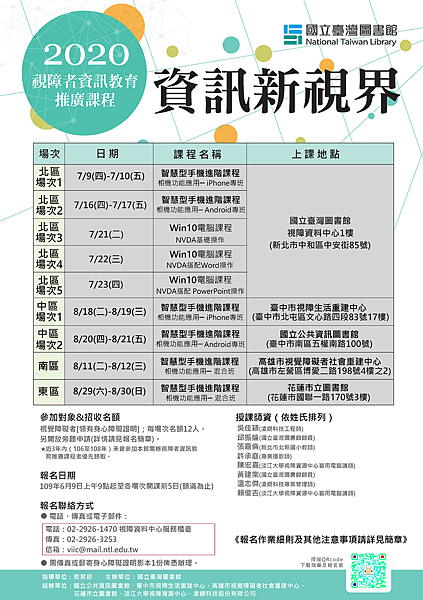 2020年度視障者資訊教育推廣課程相關圖片