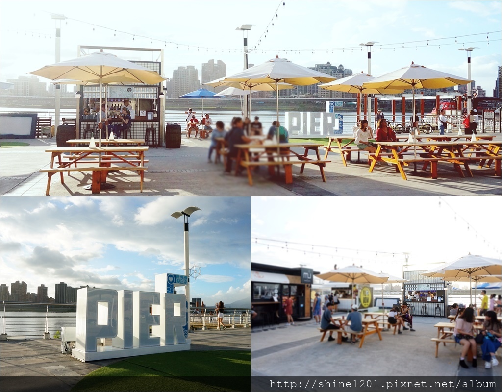 台北景點 大稻埕碼頭 PIER5貨櫃屋市集 百齡罈BHOUSE 台北夕陽夜景