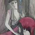 女人、狗、與貓（Femme au chien et au chat1916。.jpg