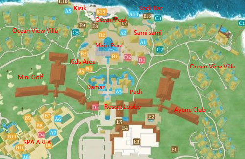 Ayana Villa Map