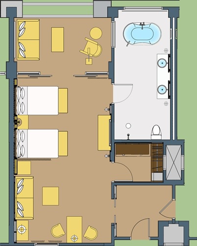 ST Regis Bali Suite Room Layout