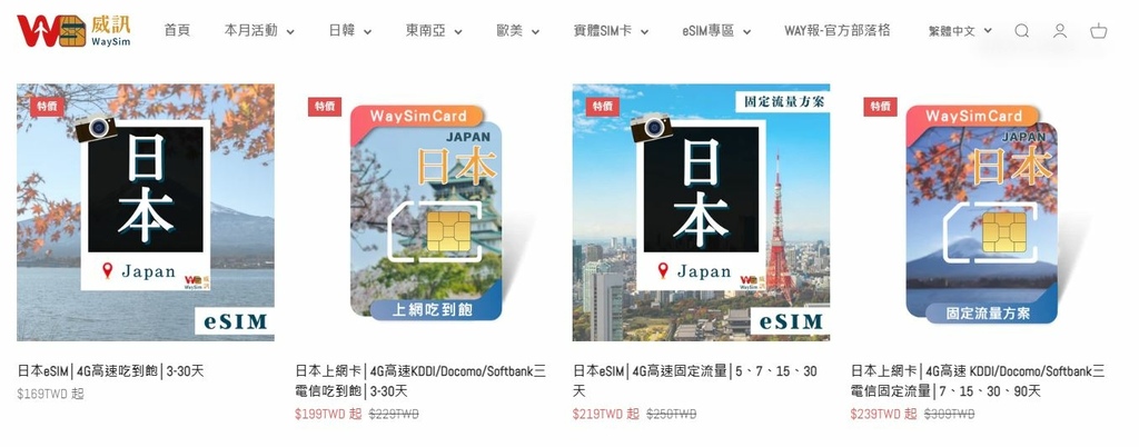 威訊WaySim｜九折優惠碼看這裡 4G高速吃到飽上網卡 /