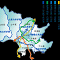 台北市行政區、捷運線、五大山系