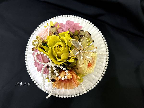 【日本ORNE不凋花證照課程】- 改良式圓盤小花束小棒花