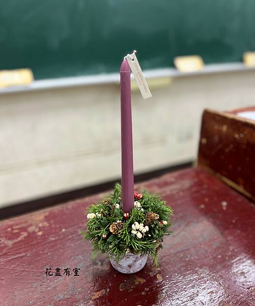 聖誕香氛燭光小桌花