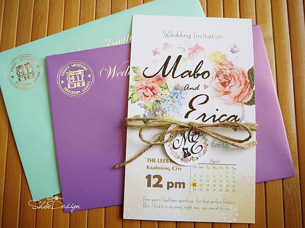 客製喜帖_Mabo %26; Erica_正面