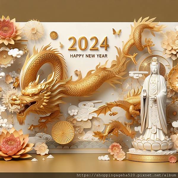 【網遊 / AI繪圖】2024龍年AI新年賀圖