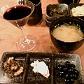 餐前紅酒, 味噌湯, 前菜