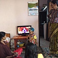 Teej 2015 watching program on TV