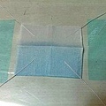 有5組每組如圖片上>每一片雙絹折4等份放28號鐵絲(每片放4支共16支,其中一片雙絹不要放鐵絲)