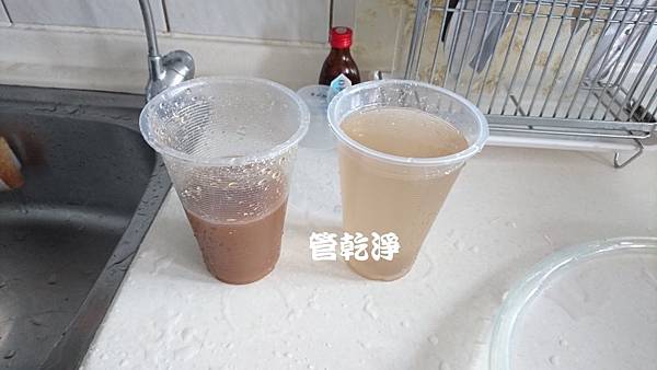 洗水管 水管流出牛奶？ 桃園 永福路 水管清洗 (管乾淨)