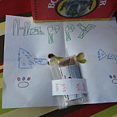 Calum's card and present for Boomer.