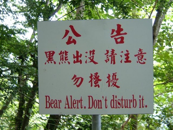 我們知道不要惹黑熊，可是黑熊看得懂嗎？
