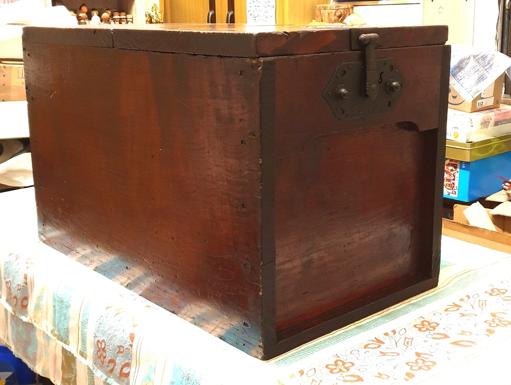 【昭和的米箱】溜塗｜米櫃｜◆時代櫃◆鉄金具◆儲米桶