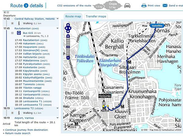 map - central railway station to 615 bus stop