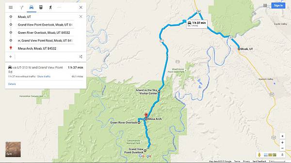 map -  Moab (Canyonlands NP)