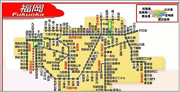 Hakata to  Mojoko Map