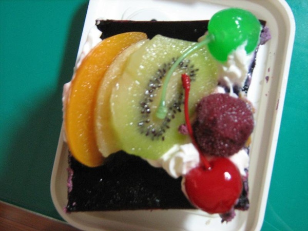 切開後近照的蛋糕