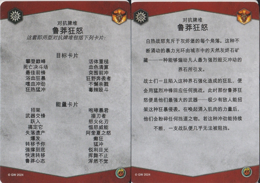 【戰鎚、冥土世界】2024 魯莽狂怒 對抗牌組