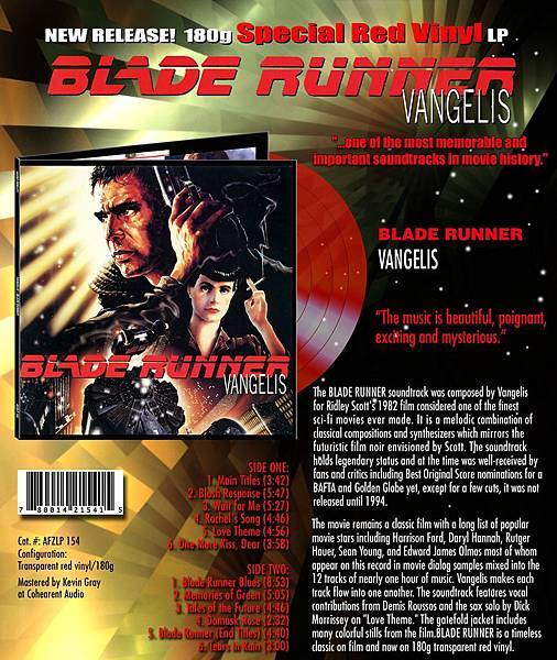 《2020年/銀翼殺手》Blade Runner 電影配樂 