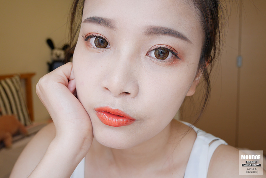 summer daily orange makeup - 07