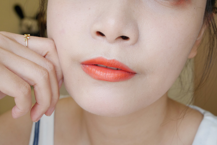 summer daily orange makeup - 06