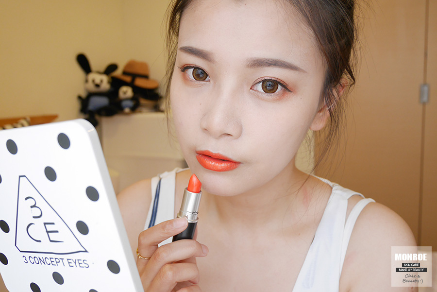 summer daily orange makeup - 08