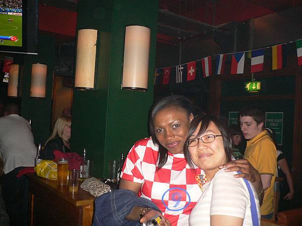 Jennifer and me cheering for croatia