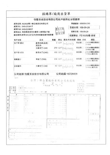 106.9.29-卜蜂雞清肉丁-CAS、榮川青江菜-產銷履歷、玉美番茄-產銷履歷(2)